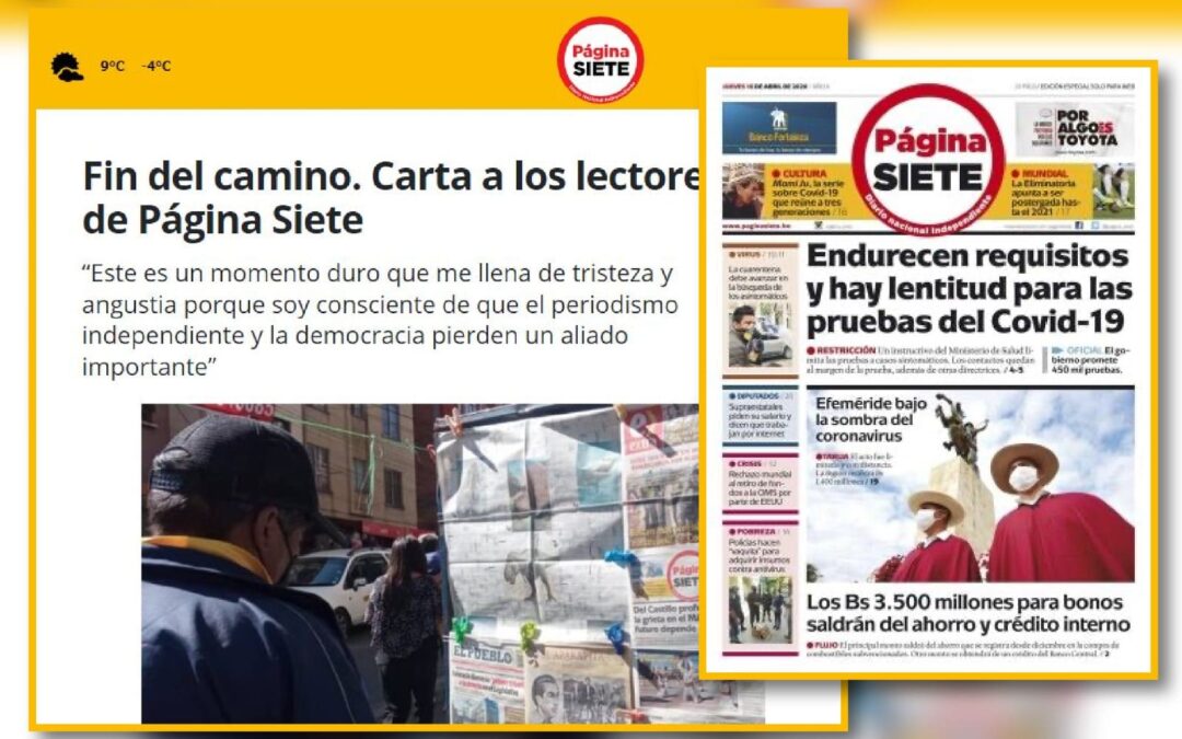 Periódico boliviano anunció su cierre, tras presiones estatales y financieras