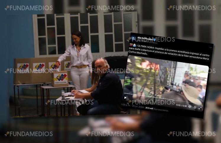 Periodistas impedidos de realizar la cobertura del voto de María Corina Machado